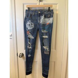 American Eagle Outfitters Skinny High Rise Jeggings Babe Grafitti Size 8